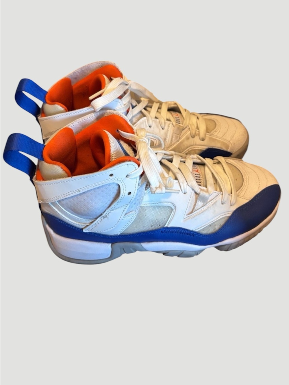 Nike Jordan Jumpman Two Trey Shoes Knicks White Blue Orange DQ8431-148 Sizes 7 Y